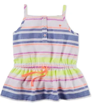 Carter's Girls Striped Sleeveless Tunic Blouse
