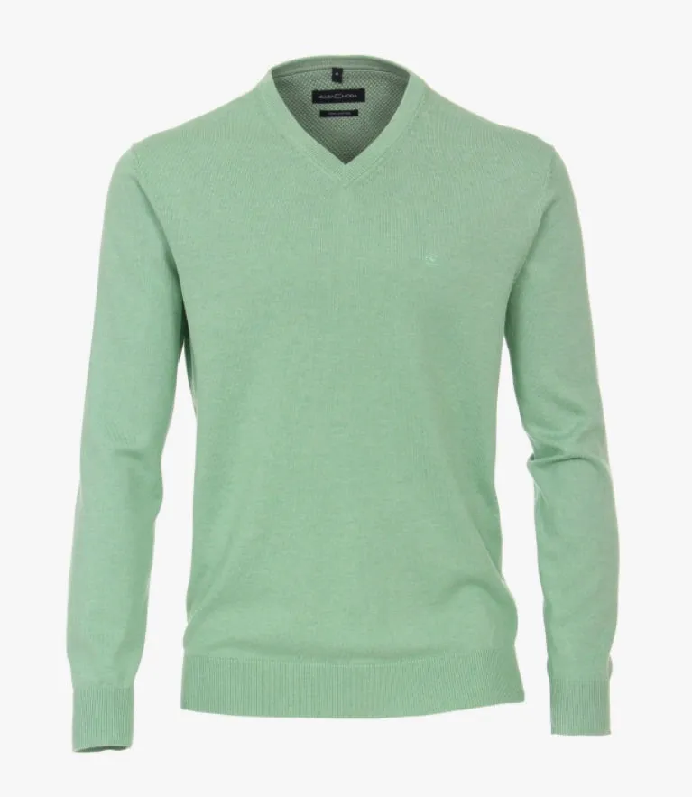 Casa Moda V-Neck Sweater 318 - Mint Green