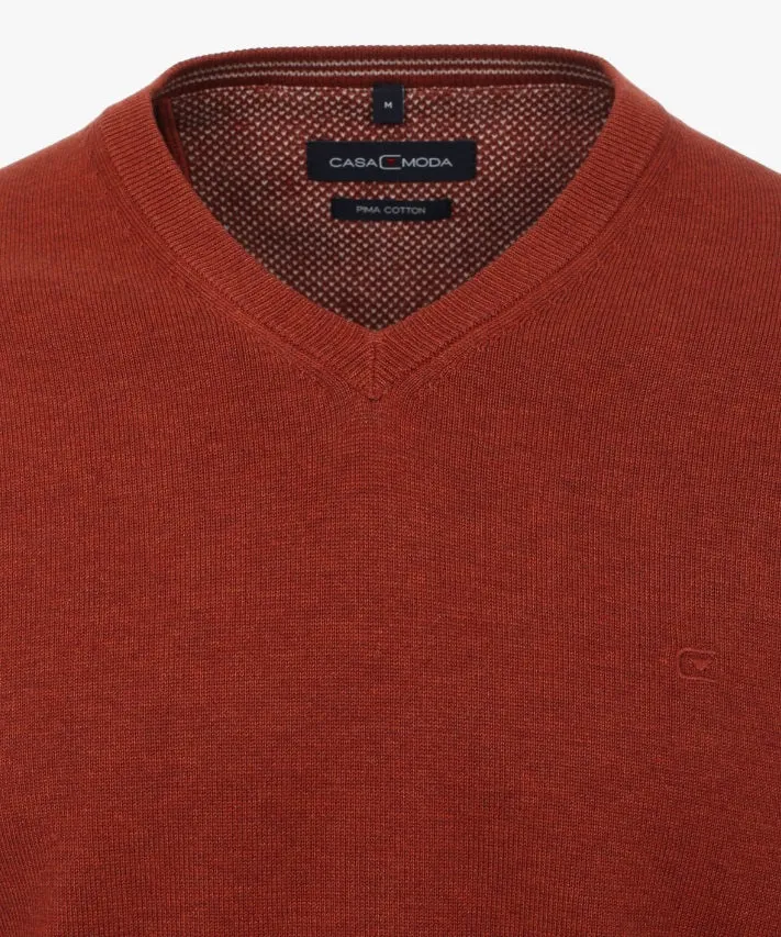 Casa Moda V-Neck Sweater 490 - Rust