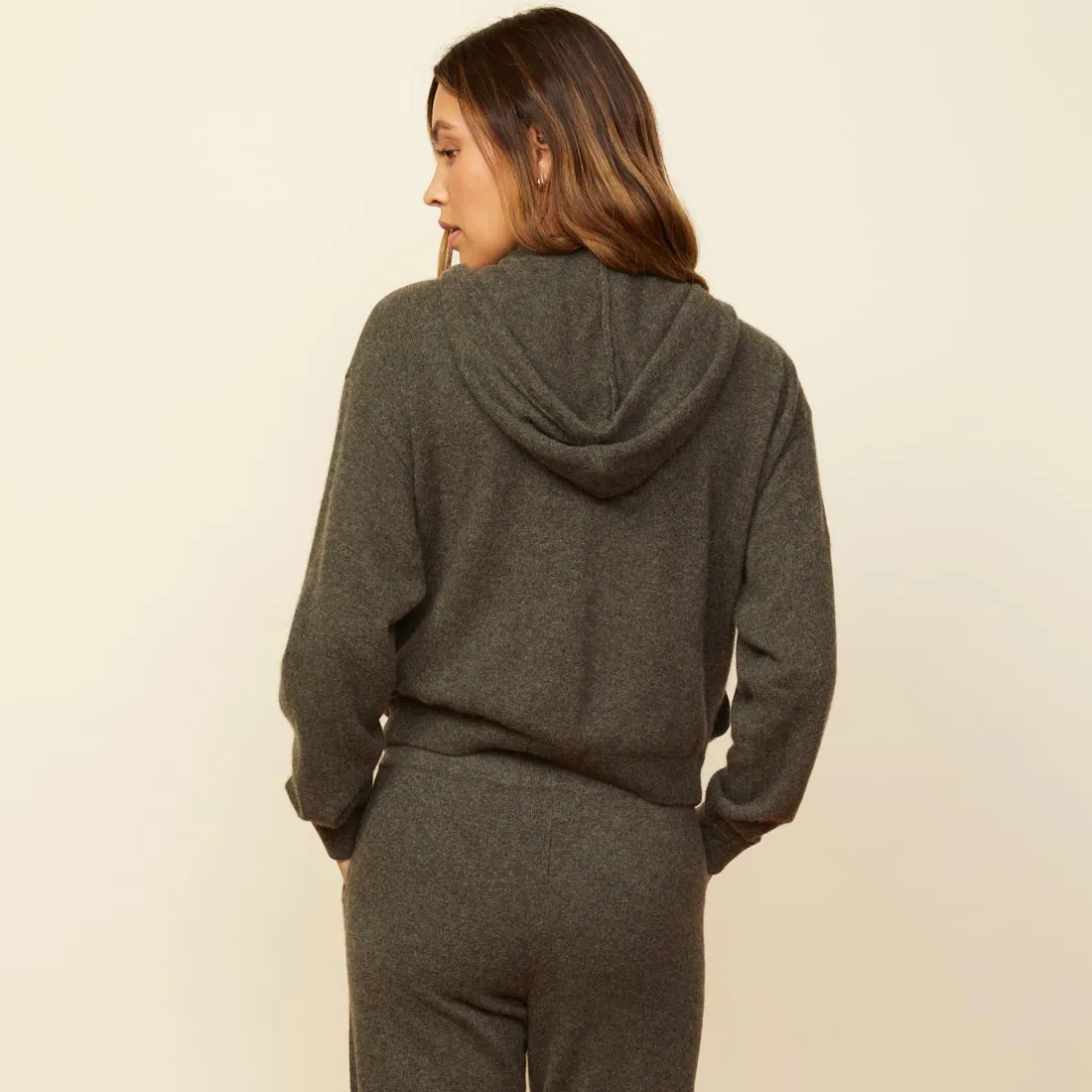 Breezy Style Soft-touch daywear Cashmere Zip Up Hoody