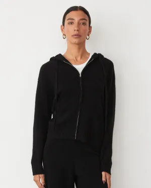 Stylish Silhouette Cashmere Zip Up Hoody