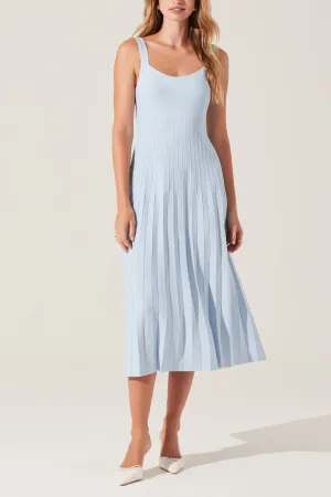 Saturated Hue ASTR Aylin Pleated Midi Sweater Dress