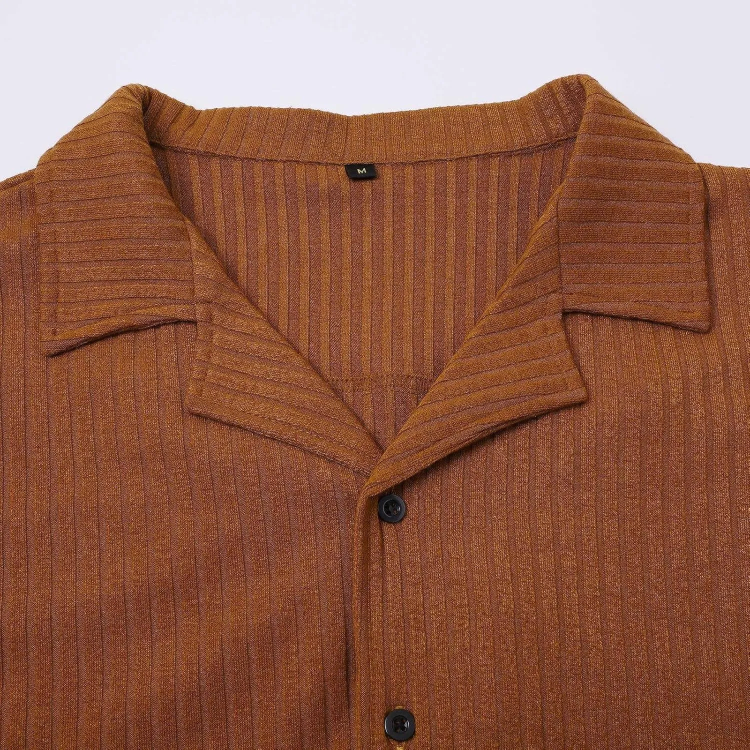 Casual Dress Shirts for Men Striped Shirts Ribbed Knit Textured Button Down Shirts Athletic Fit Long Sleeve
