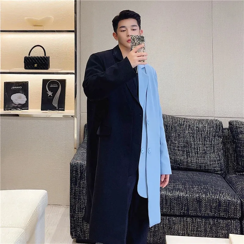 Casual Multi-Layer Fake Two-piece Patchwork Coat