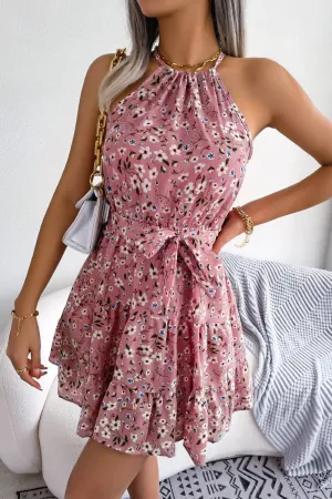 CASUAL RUFFLED FLORAL DRESS_CWDSD2523 Picture Perfect