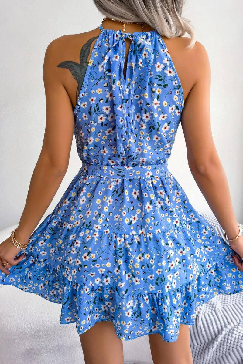 CASUAL RUFFLED FLORAL DRESS_CWDSD2523 Tailored Comfort