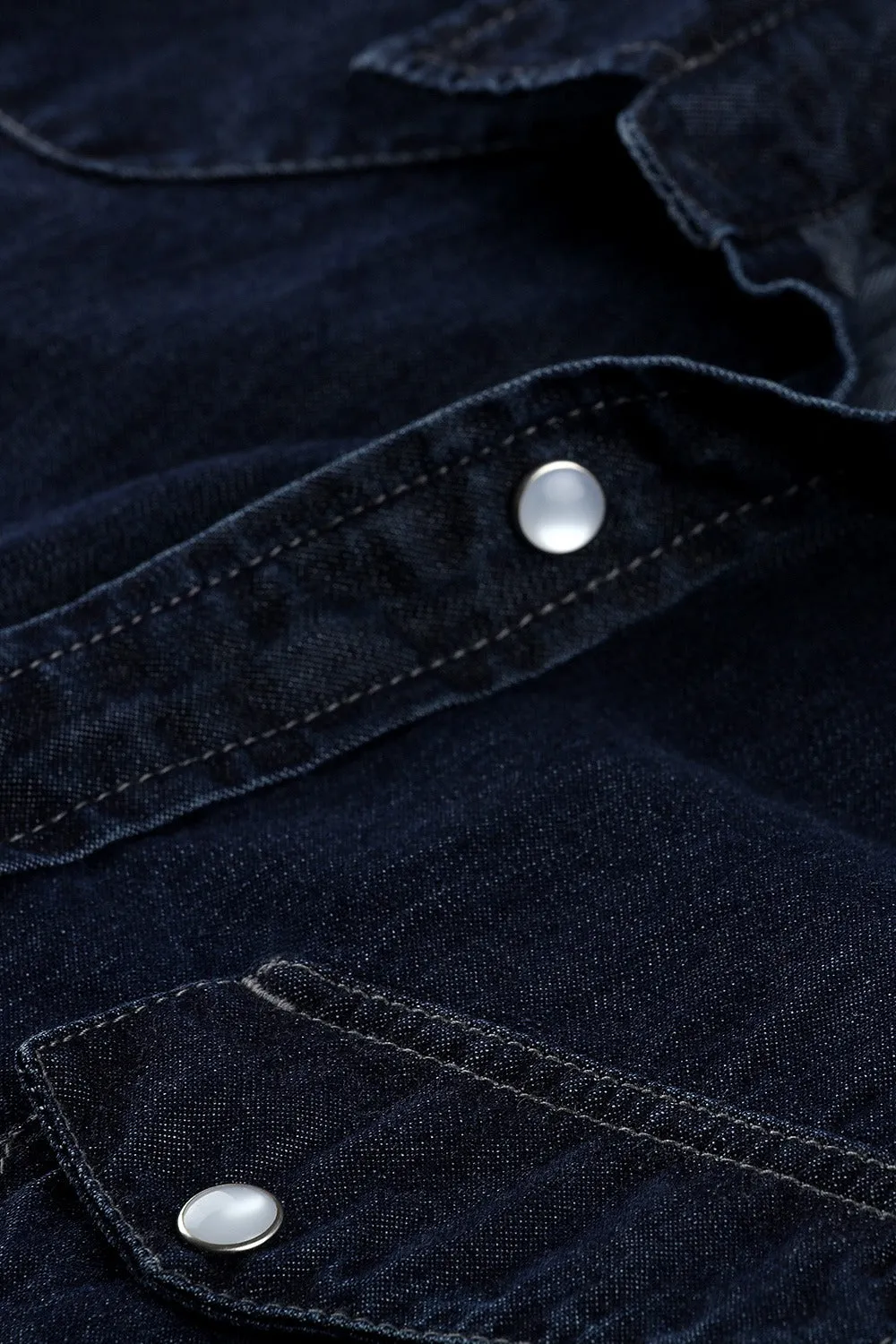 Casual Snap Button Denim Shirt