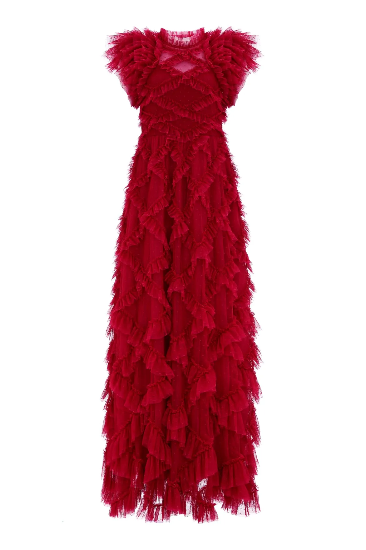 Genevieve Ruffle Gown Soft Weave Casual Chic Wear