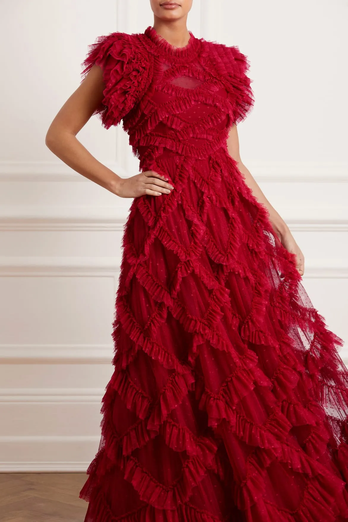Genevieve Ruffle Gown Inner lining