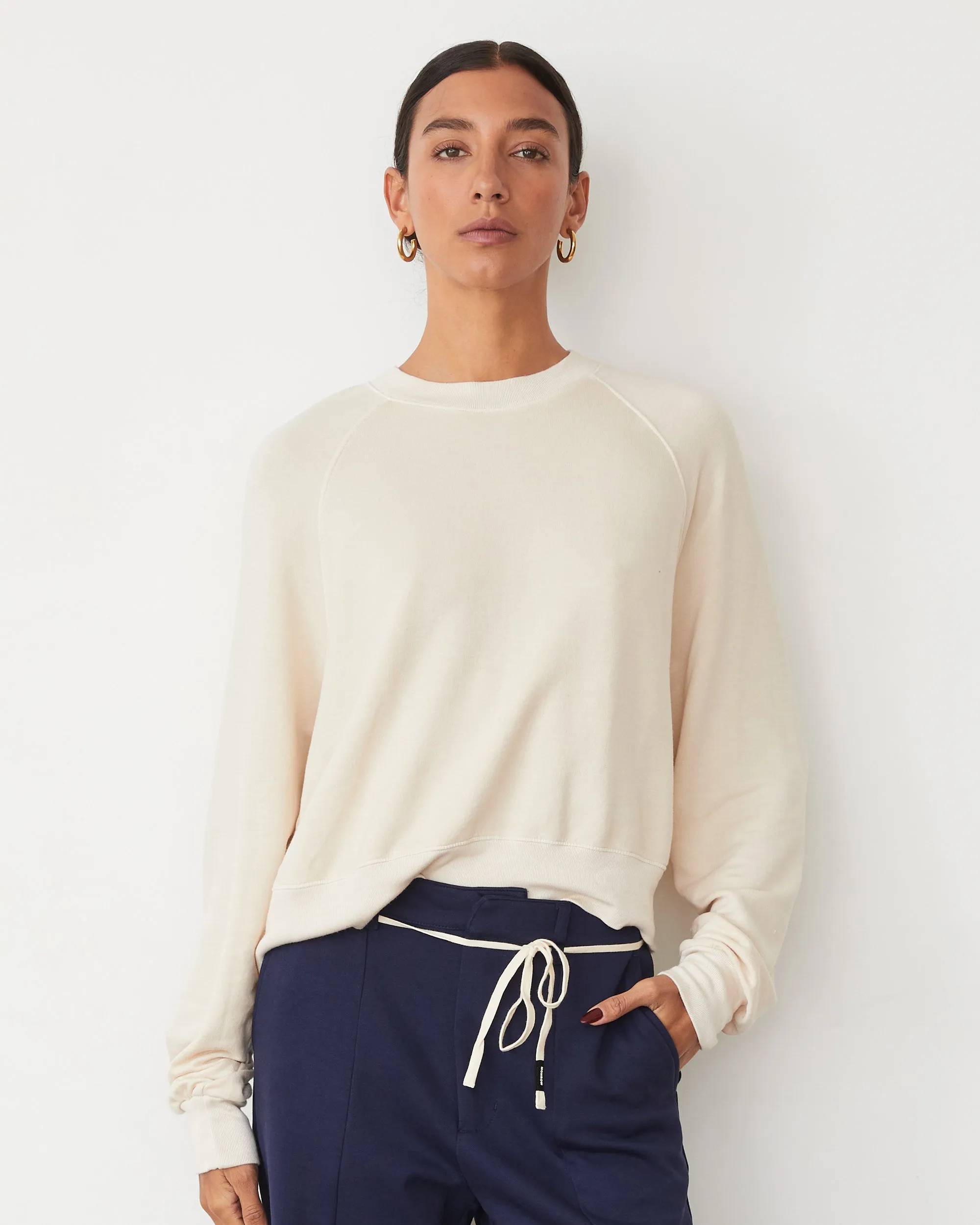 Softfleece Crop Crew Sweatshirt Perfectly Fitted