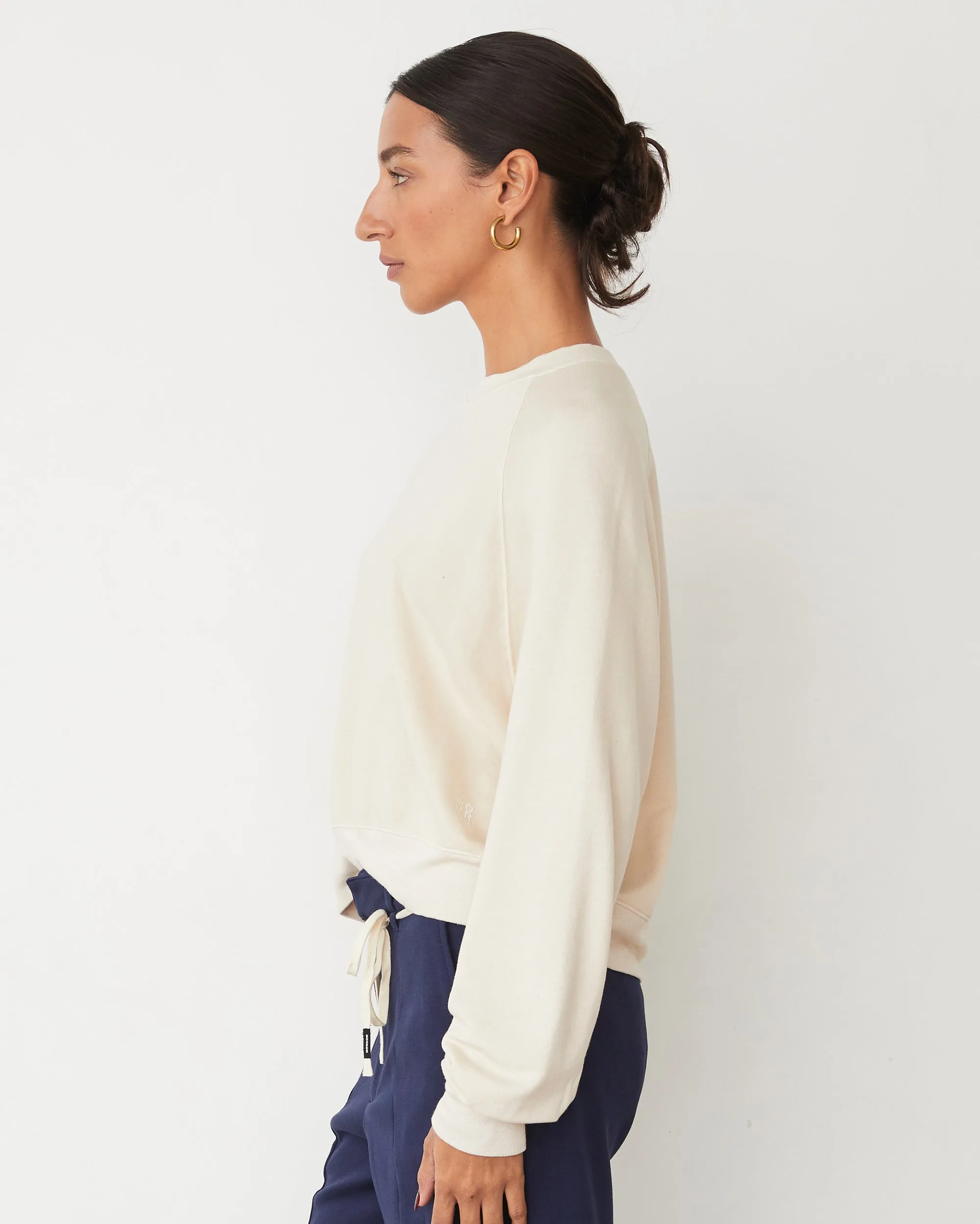 Softfleece Crop Crew Sweatshirt Summer Ease