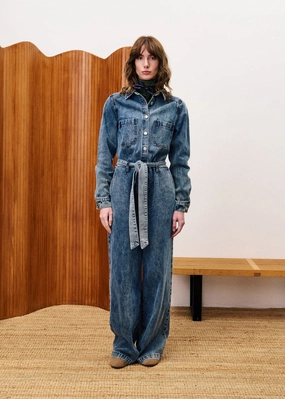 VERBANA BLUE DENIM JUMPSUIT Date Comfy Shopping Date