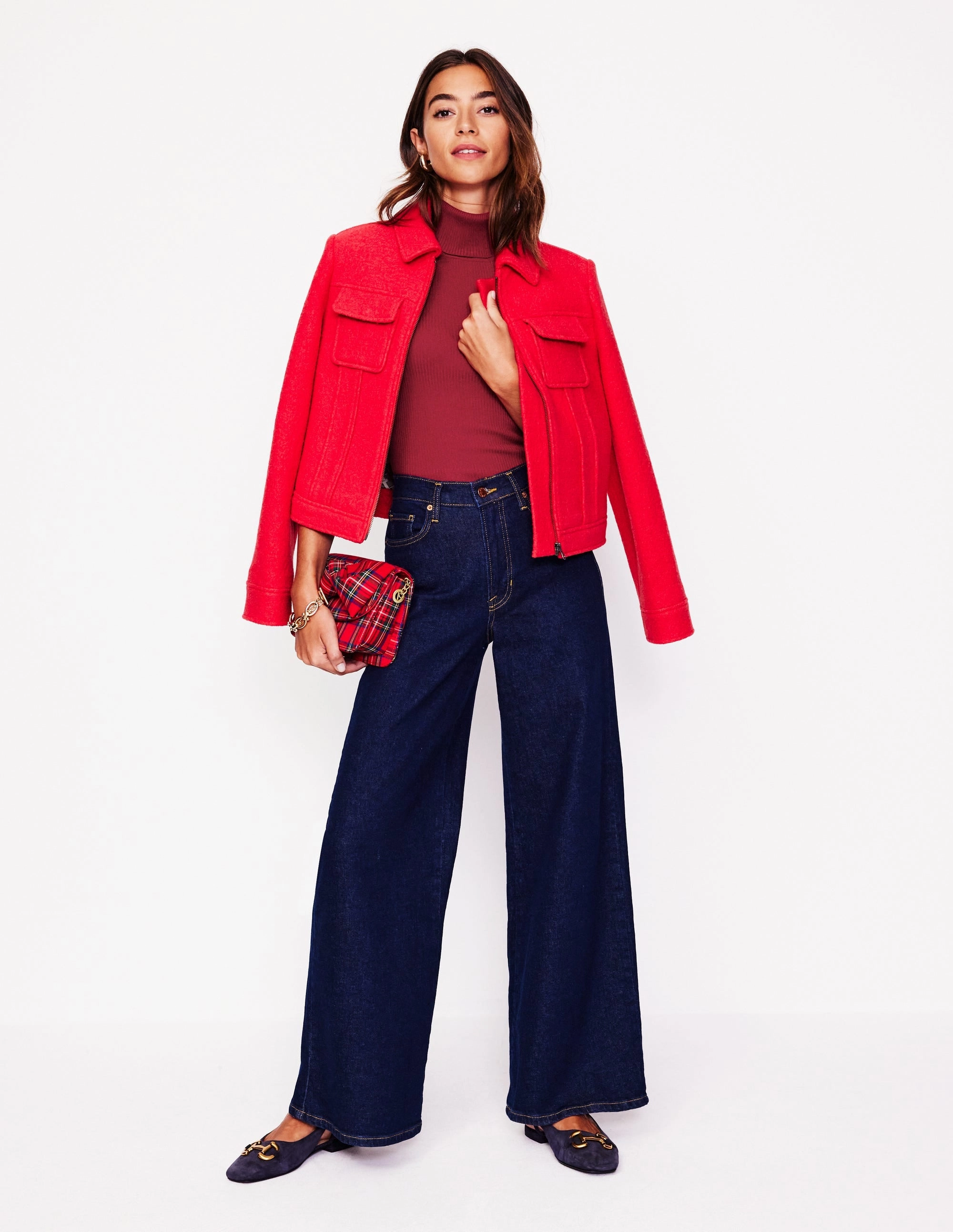 Catriona Roll Neck Jumper-Red Liquorice Urban Classic
