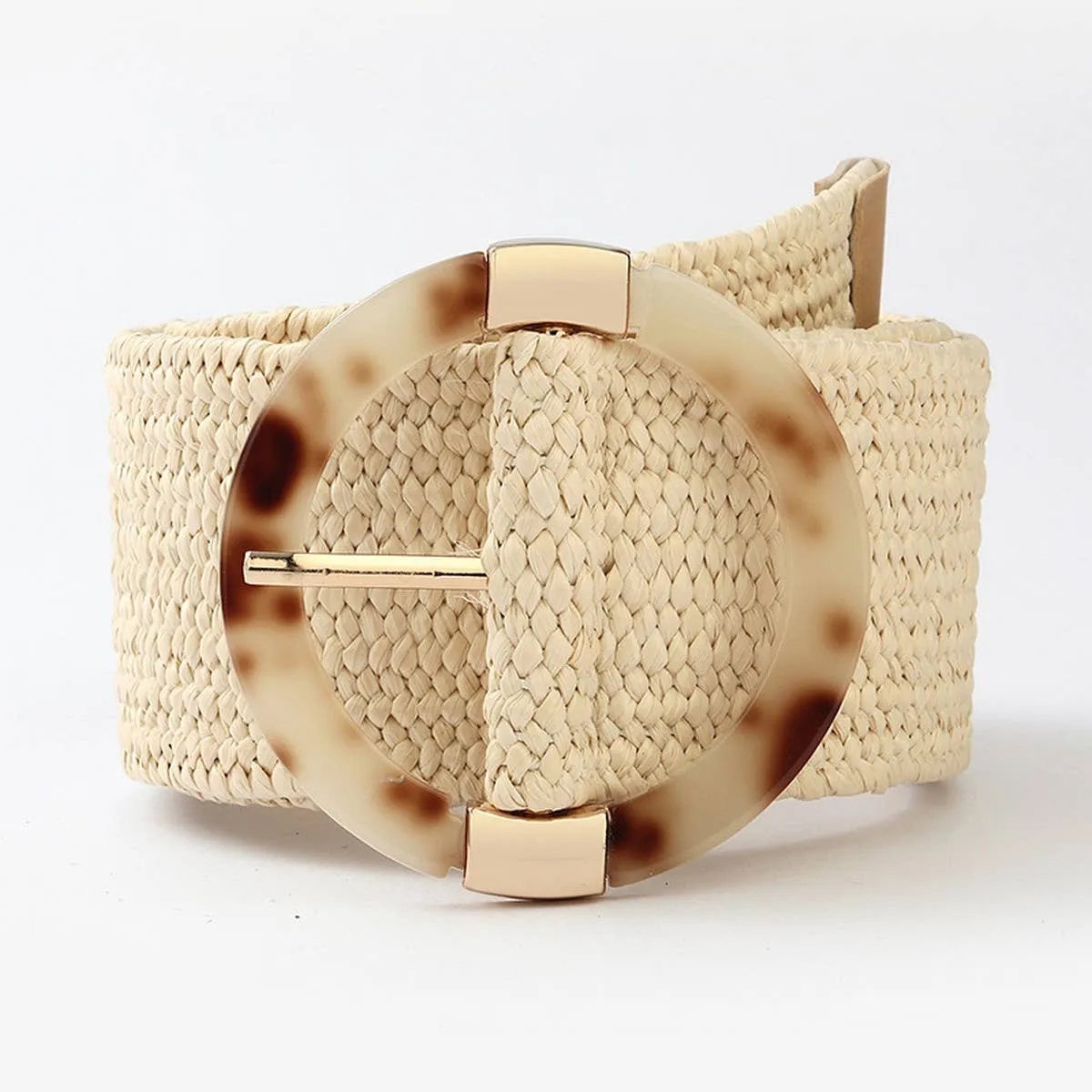 Fashion Essential Comfortable shift dress COTTON LINEN PP GRASS PLASTIC BUCKLE DRESS BELT_CWABE0343