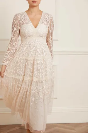 Fitted Style Celestia Ribbon Ankle Gown