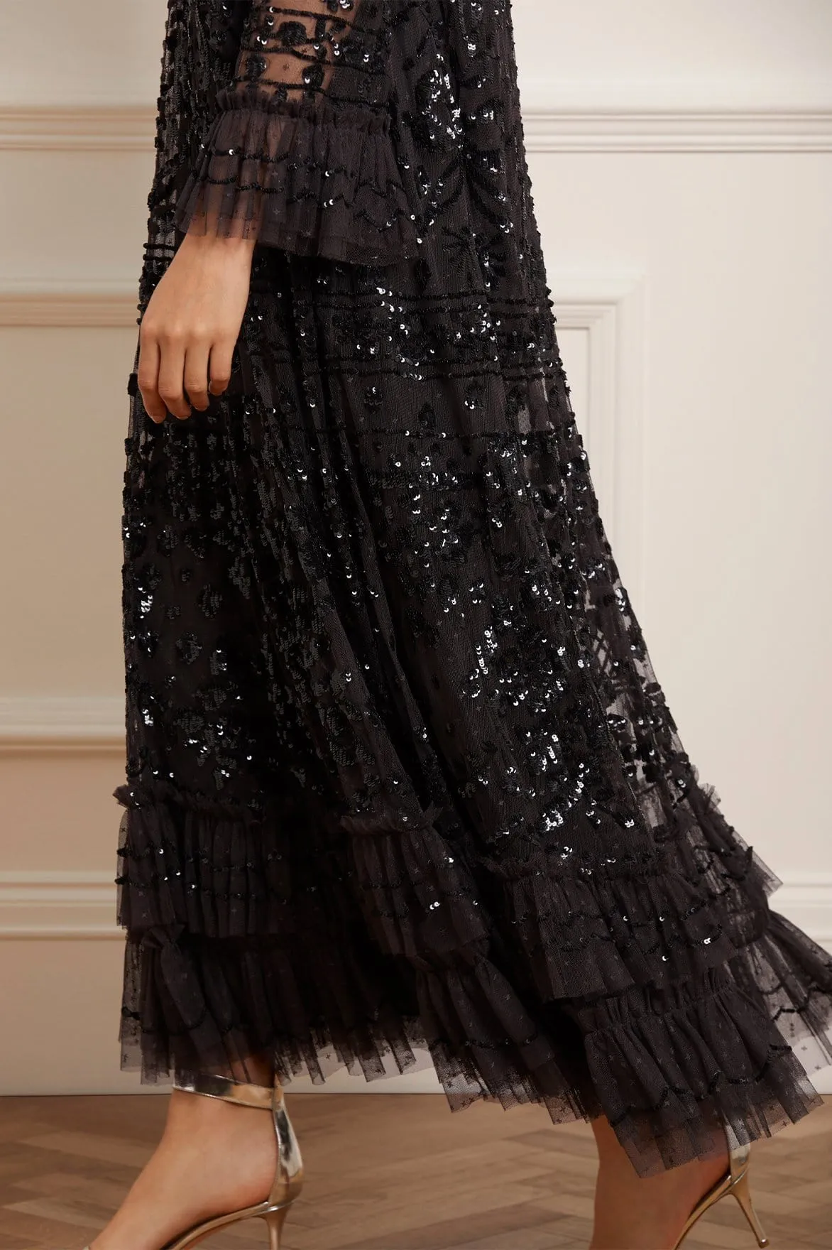 Elegant Wearable Celia Long Sleeve Ankle Gown
