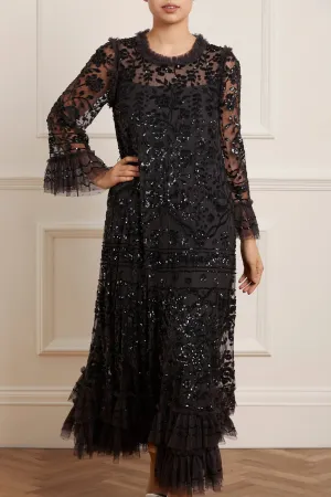 Celia Long Sleeve Ankle Gown Sleek Movement