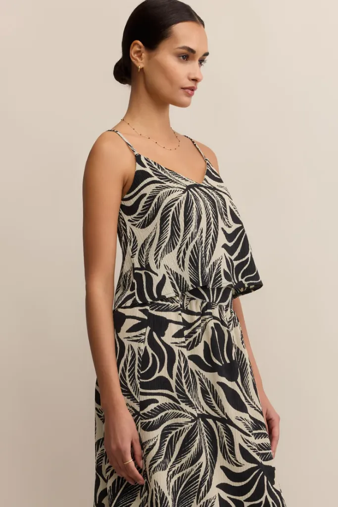 Nolan Palm Crop Tank by Z Supply Minimalist Silhouette WaterResistantCoating