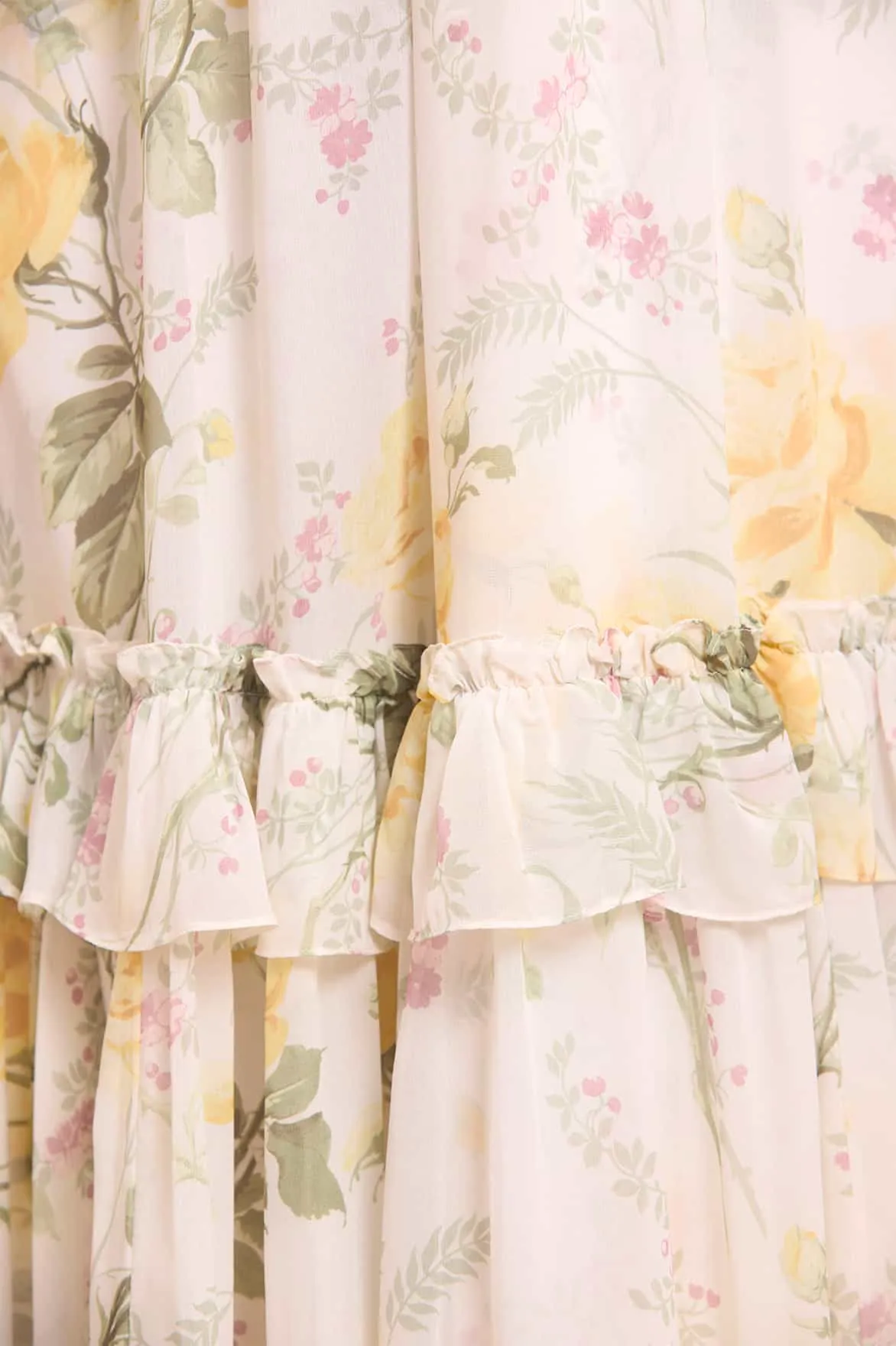 Rose Chiffon Short Sleeve Ballerina Dress Perfectly Fitted