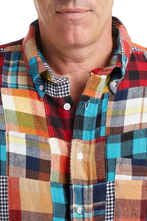 Sustainable Manufacturing Process ZeroWaste Pattern Chase Shirt Harvest Patch Madras