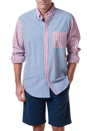Chase Shirt Party Seersucker Check Shirt StretchMaterial Wrinkle Resistant Textile