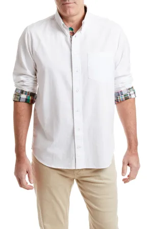 Anti Pilling Technology Chase Shirt White Oxford with Osterville Patch Madras