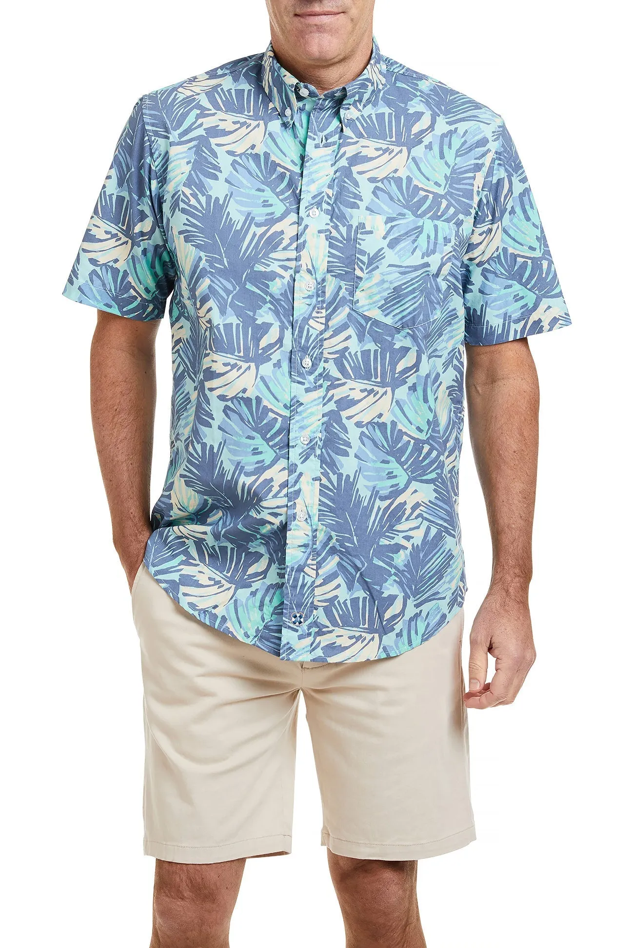 Breathable Knit Fabric Yarn Dyed Fabric Chase Short Short Sleeve Leeward Print