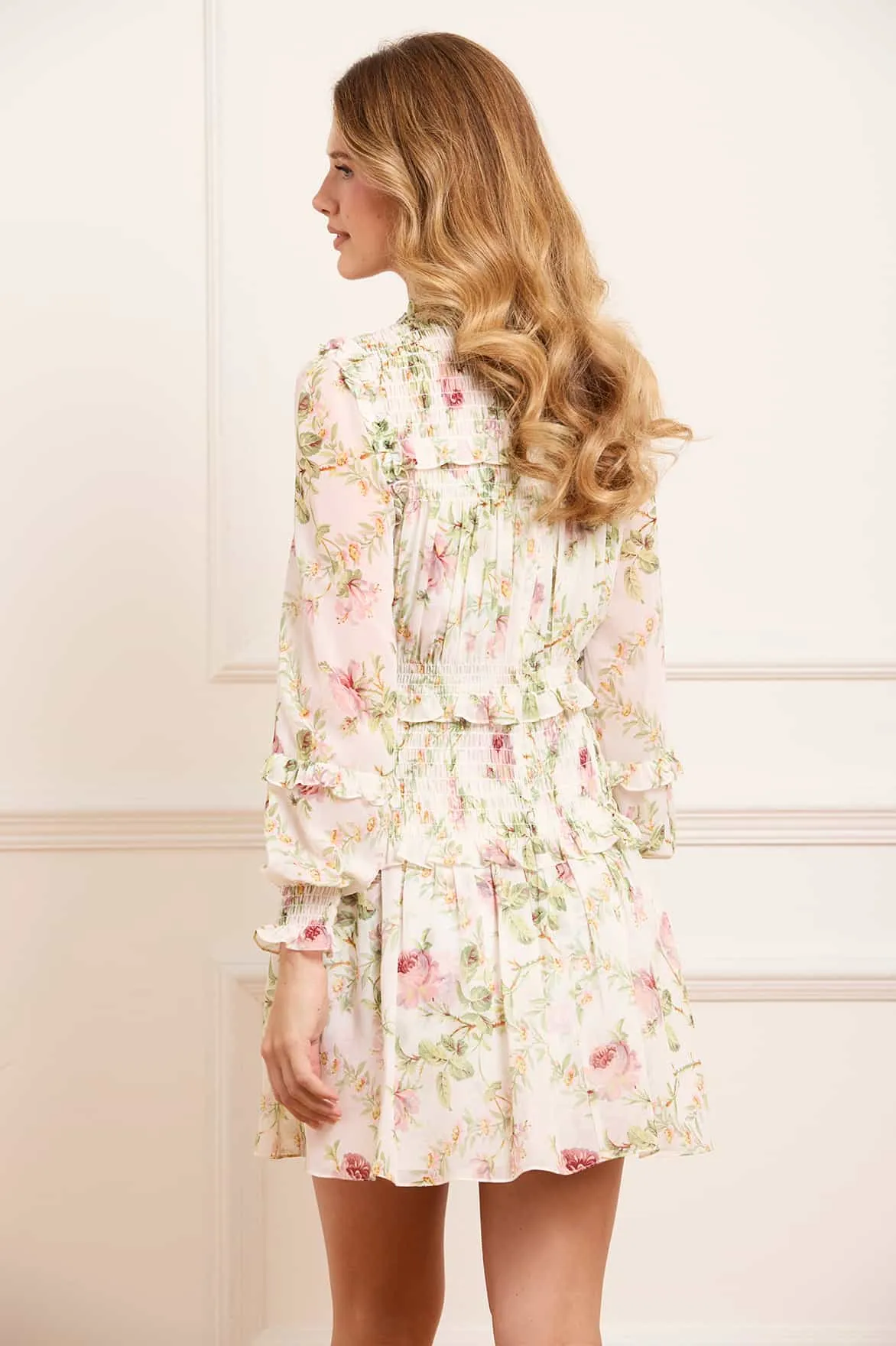 Fashionable Style Chill Style Colette's Rose Emilia Georgette Micro Mini Dress