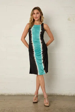 Feminine Vibe Weekend Style River   Sky Sleeveless Dress
