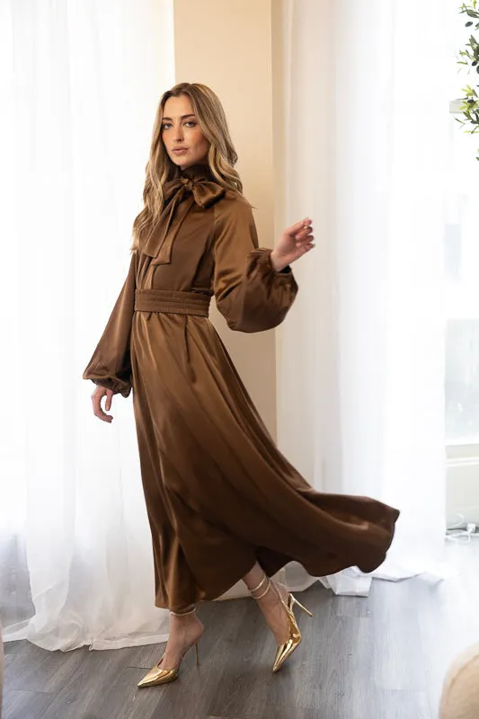 Chloe Satin Dress Soft Outfit Travel Staple
