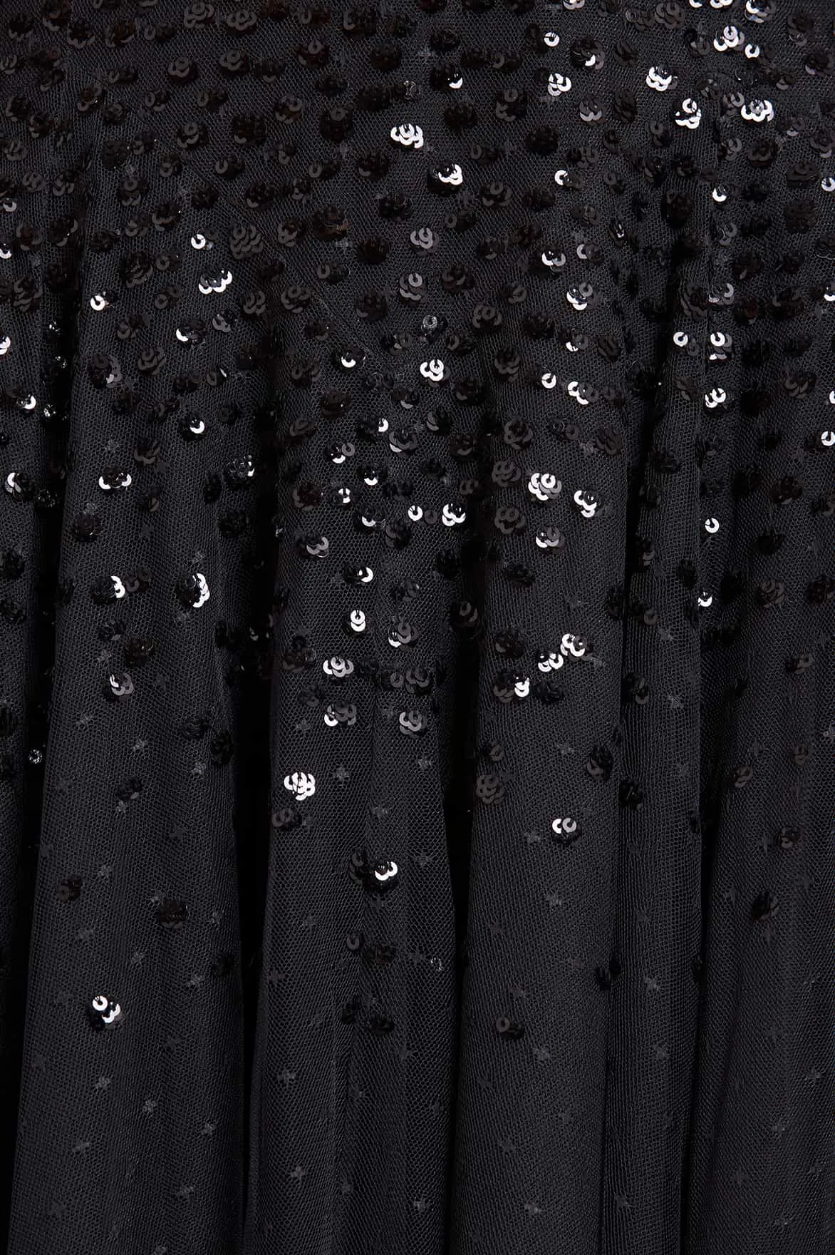 Casual Layers Dappled Sequin Draped Off-Shoulder Midaxi Dress