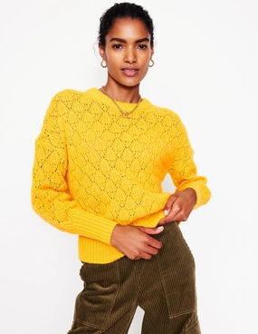 Chunky Pointelle Jumper-Pineapple Yellow Fabric Softener Compatibility Chart Effortless Look