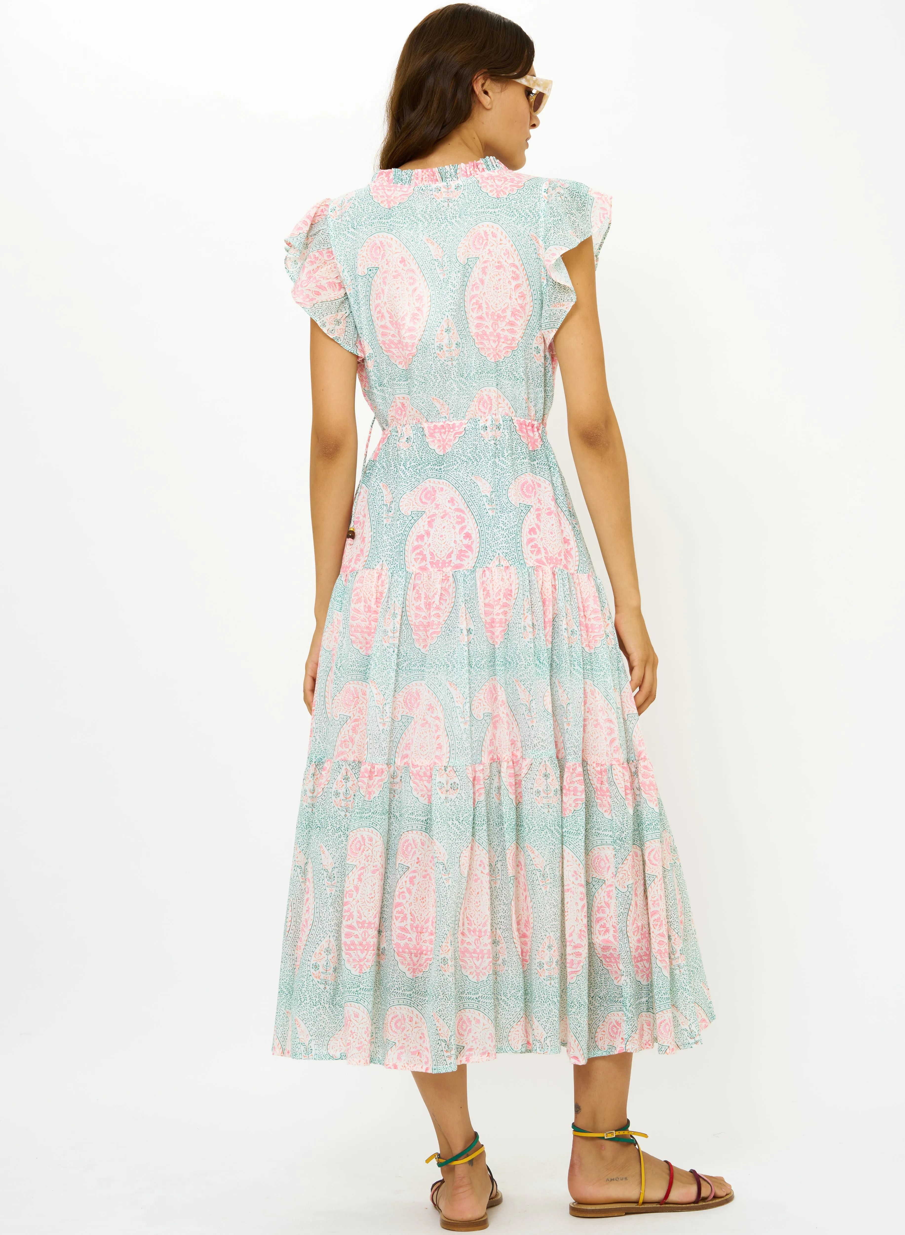 Tall Fit Cinched Flirty Midi Samode Green