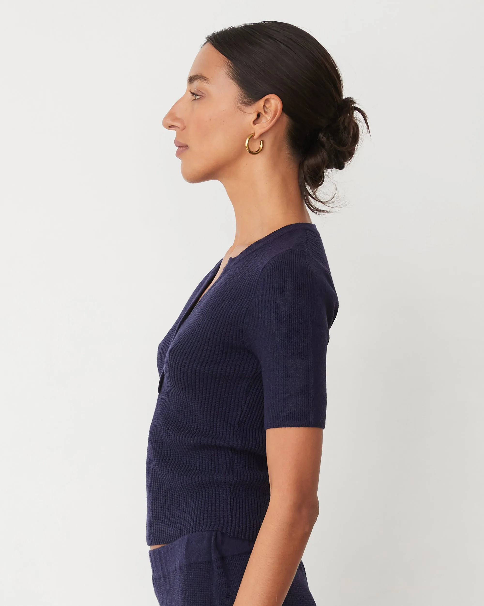 Softknit Rib Waffle Henley Casual Style AllDay Comfort