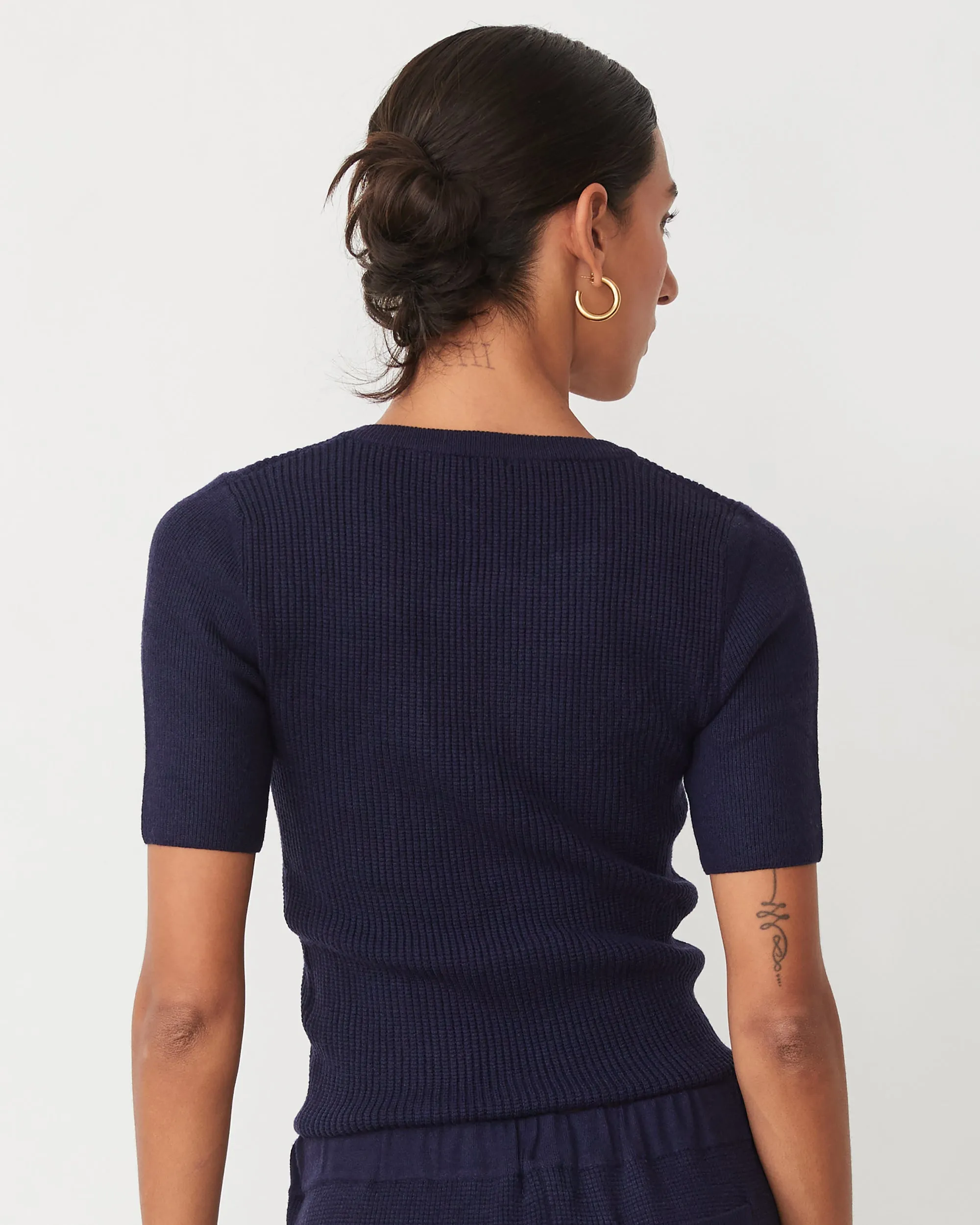 SeamlessDesign Softknit Rib Waffle Henley