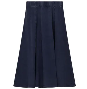 Machine wash safe Luxury Finish Unclear Dark Denim Wash Panel Skirt SB3CYT2056S