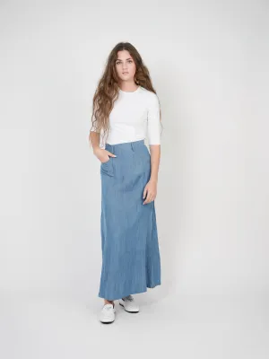 Spades Light Denim Maxi Skirt SB3CM8389SL Stretch Material