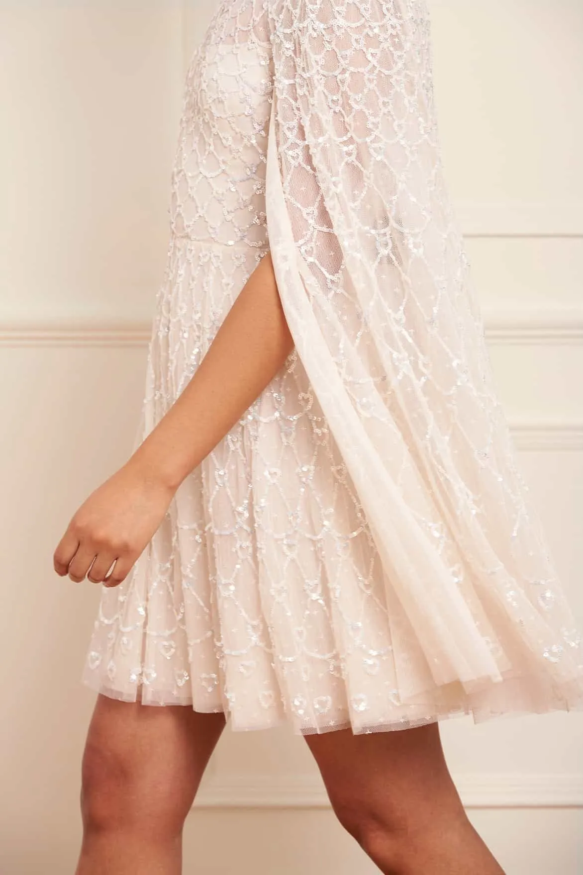 Casual Lines Timeless Beauty Heart Lattice Micro Mini Dress