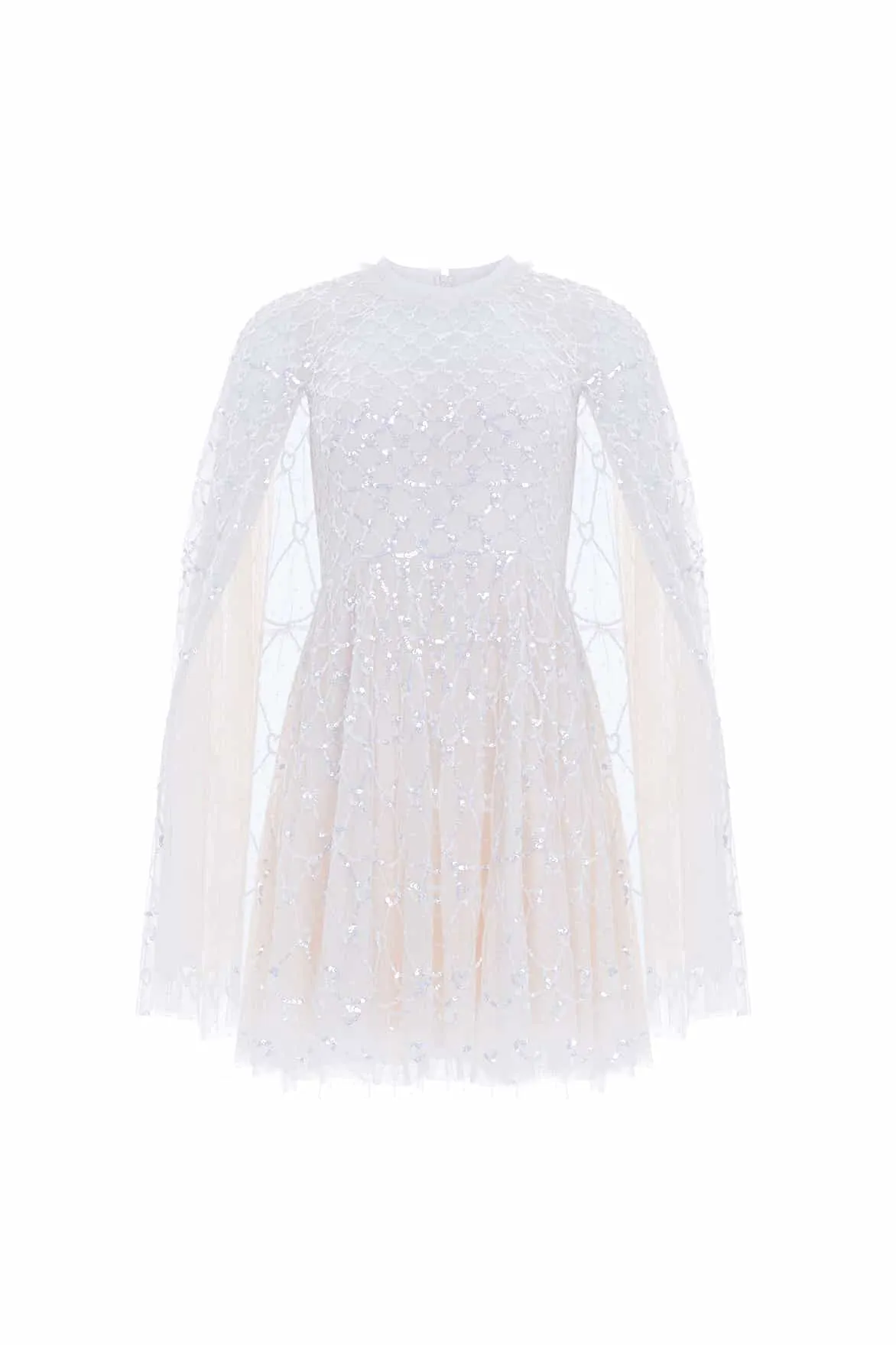 Bright Feel Modern Staple Heart Lattice Micro Mini Dress