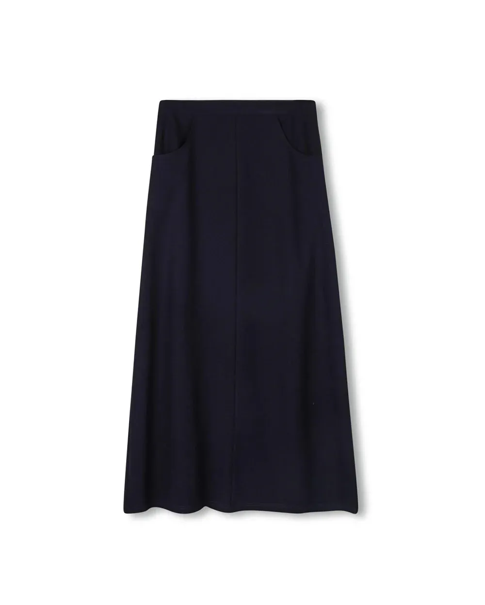 Story Navy Booker Skirt W-20239 Textured Surface Bold Look