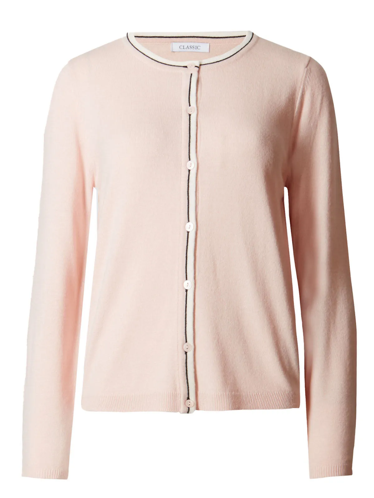 Classic Peach Soft Knit Button Down Long leeve Cardigan