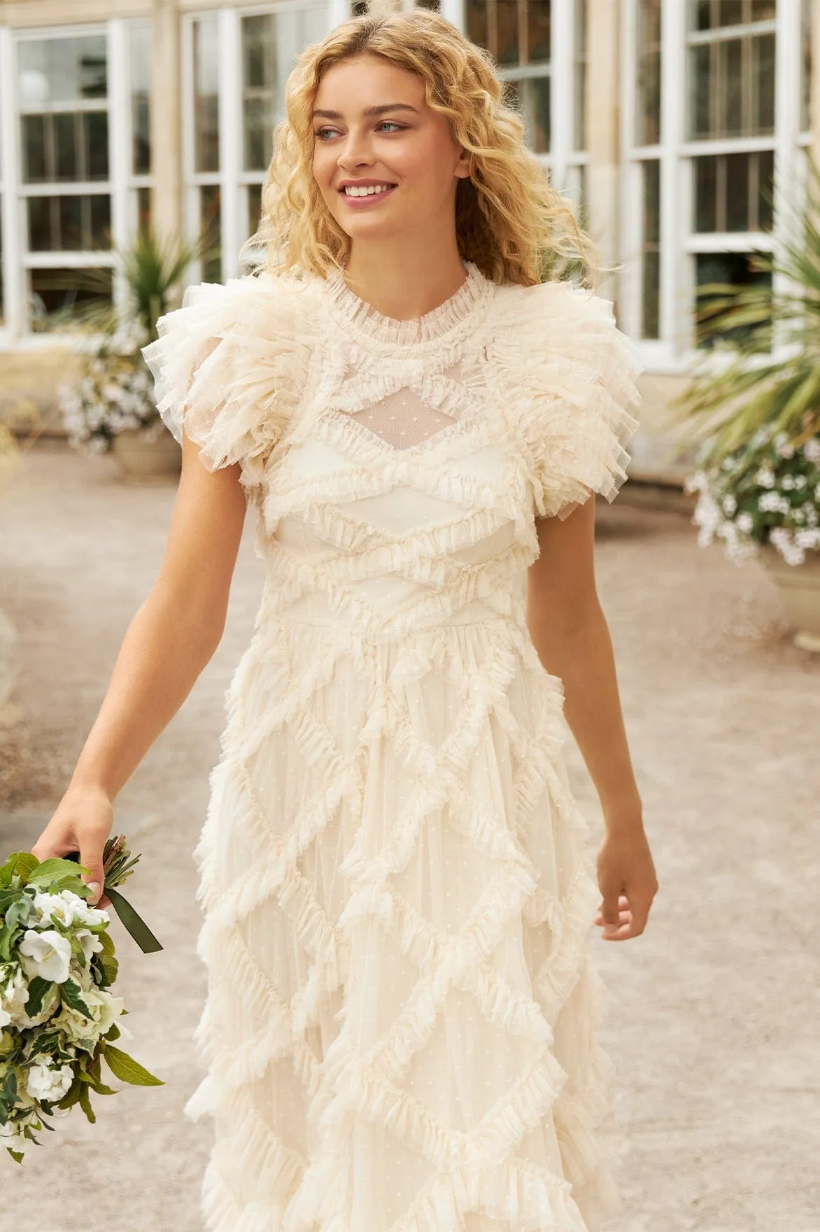 Feminine Tailoring Work Vibes Genevieve Ruffle Gown