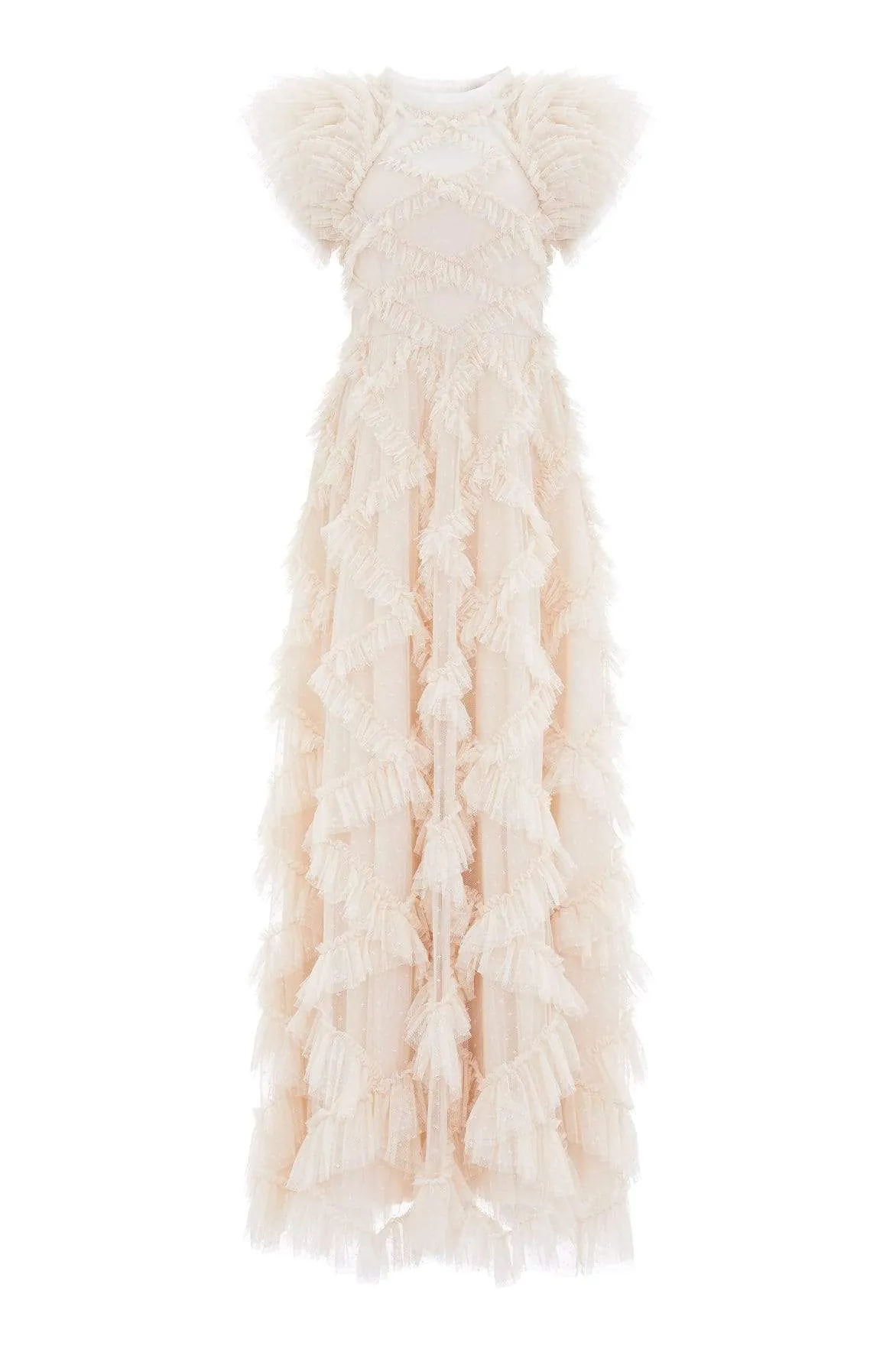Layered-Look Genevieve Ruffle Gown