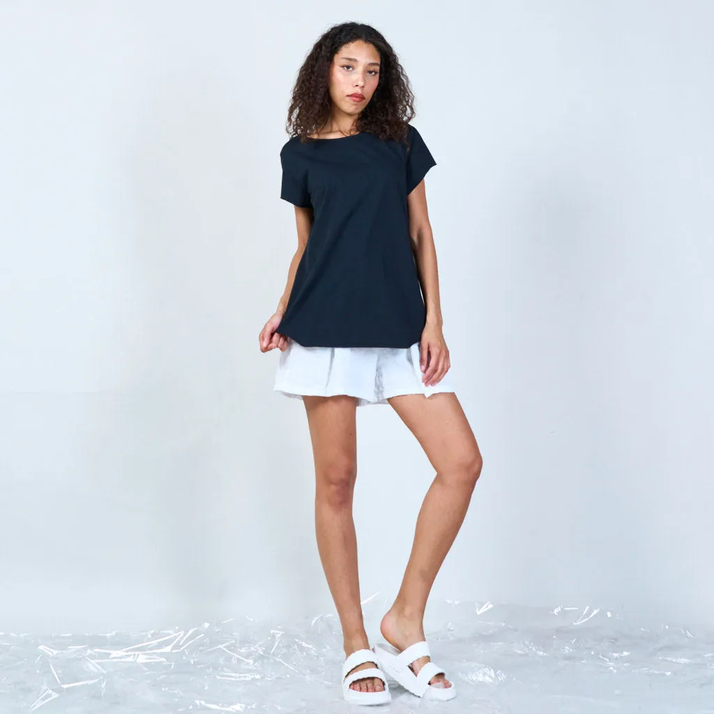 Classic solid color t-shirt wholesale