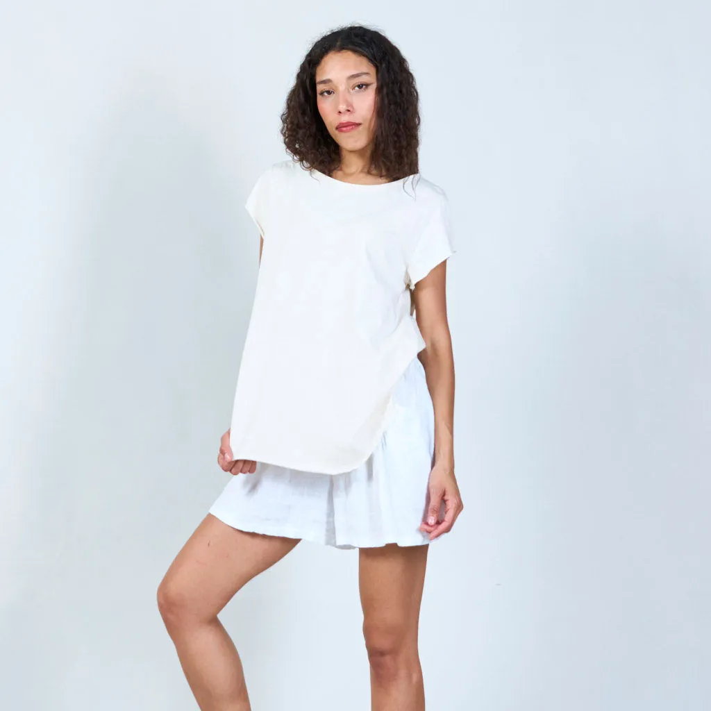 Classic solid color t-shirt wholesale