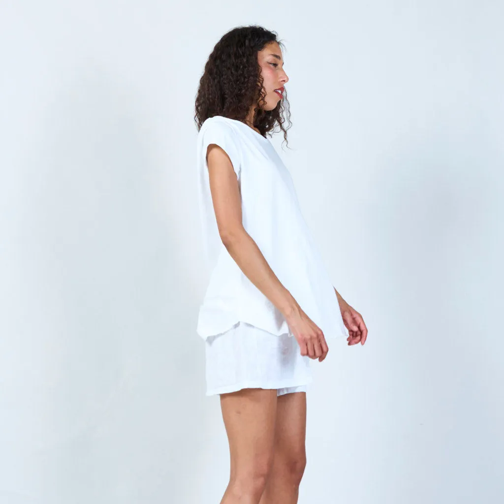 Classic solid color t-shirt wholesale