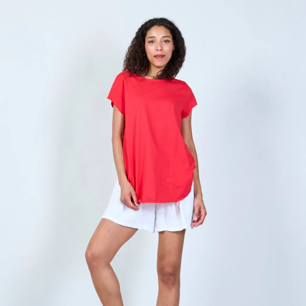 Classic solid color t-shirt wholesale