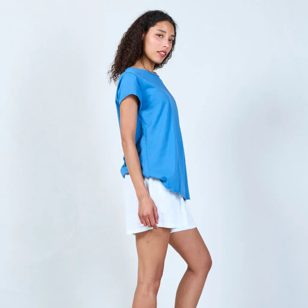 Classic solid color t-shirt wholesale