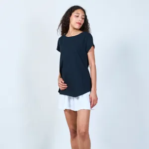 Classic solid color t-shirt wholesale