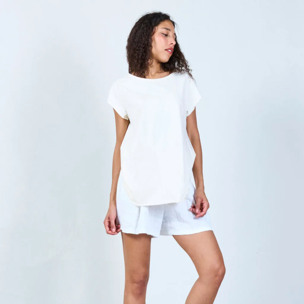Classic solid color t-shirt wholesale